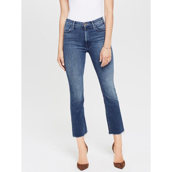 Mother NWT The Hustler Ankle Fray Groovin’ Jeans Size 26 High Rise Flare Denim - Picture 9 of 15